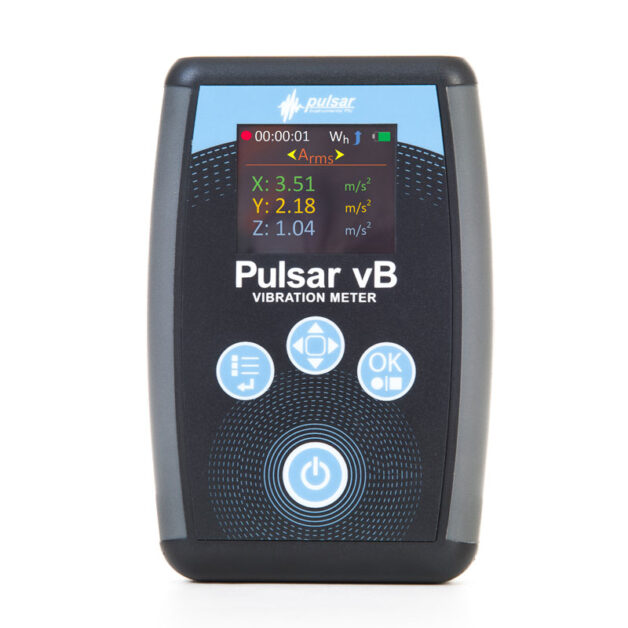 Vibration Exposure Points on the screen of the Pulsar vB